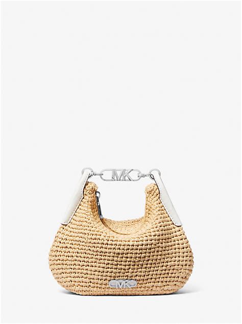 Kendall Small Straw Shoulder Bag 